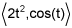 components 2 times t squared, cosine of t