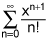 the summation from n equals 0 to infinity of the quotient of x to the nplus 1 power and n factorial