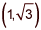 1 comma square root of 3