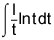 the integral of the product of 1 divided t and natural logarithm of t, dt