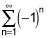 the summation from n equals 1 to infinity of negative 1 raised to the n power