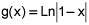 g of x equals the natural log of the absolute value of 1 minus x