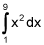 the integral from 1 to 9 of x squared, dx