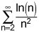 the summation from n equals 2 to infinity of the quotient of the natural log of n and n squared