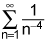 the summation from n equals 1 to infinity of 1 over n raised to the negative 4 power