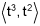  vector components t cubed, t squared