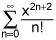 the summation from n equals 0 to infinity of the quotient of x to the 2 times 2 times n plus 2 power and n factorial