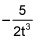 negative 5 over 2 times t cubed