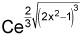 C times e raised to the power of two thirds times the square root of the cube of the quantity 2 times x squared minus 1