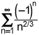the summation from n equals 1 to infinity of the quotient of negative 1 raised to the nth power and n raised to the 2 thirds power