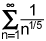 the summation from n equals 1 to infinity of 1 over n to the one fifth power