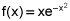 f of x equals the product of x and e raised to negative 1 times x squared power