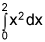 the integral from 0 to 2 of x squared dx 