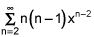 the summation from n equals 2 to infinity of the quantity n times minus 1 times x raised to the n minus 2 power