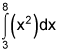  the integral from 3 to 8 of x squared, dx 