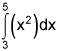  the integral from 3 to 5 of x squared, dx 