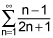the summation from 1 to infinity of the quotient of n minus 1 and the quantity 2 times n plus 1