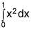 the integral from x equals 0 to 1 of x squared, dx