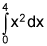 the integral from 0 to 4 of x squared, dx