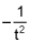 negative 1 over t squared