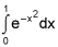 the integral from 0 to 1 of e raised to the negative x squared power, dx
