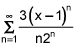 the summation from n = 1 to infinity of the quotient of the product of 3 and the nth power of x minus 1 and the product of n times 2 to the nth power
