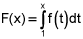 f of x equals the integral from 1 to x of f of t dt