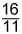 16 divided by 11