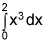 the integral from 0 to 2 of x cubed dx 