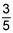 3 divided by 5