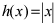 h of x equals the absolute value x 